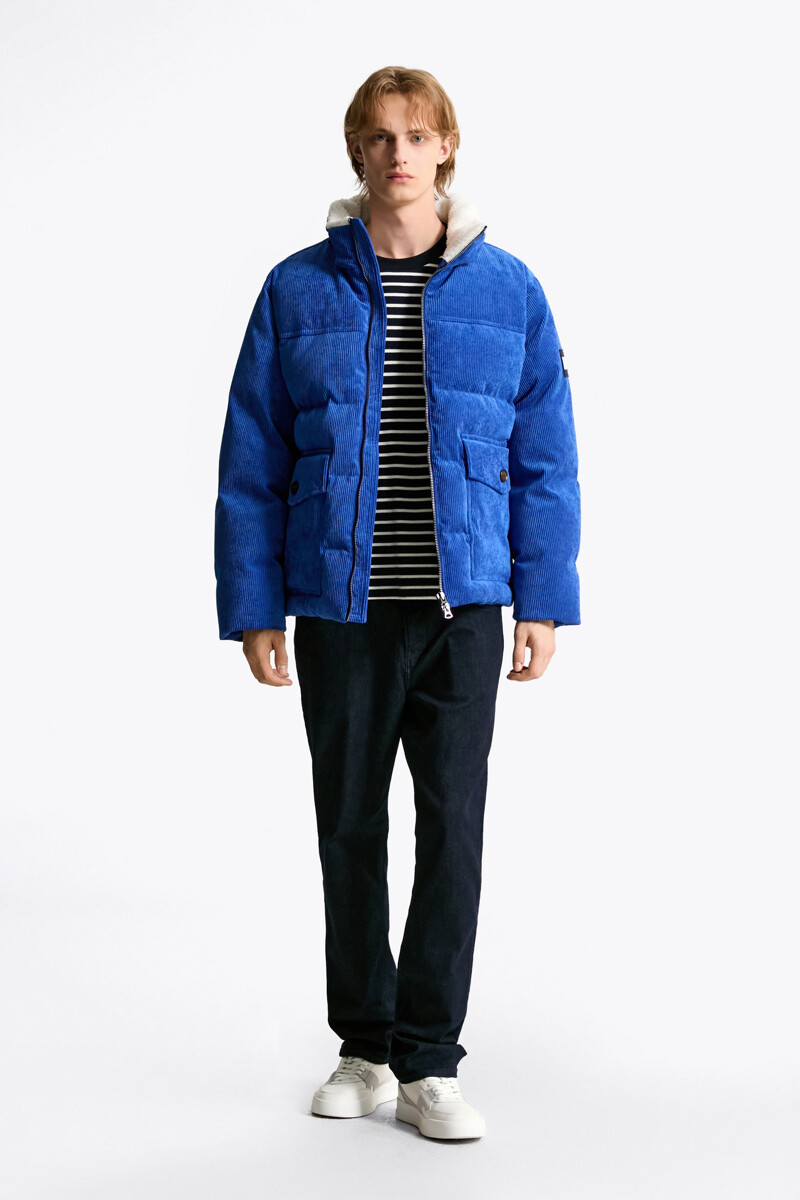 TOMMY HILFIGER MEN 코듀로이 후디 다운 - 페더 믹스 재킷