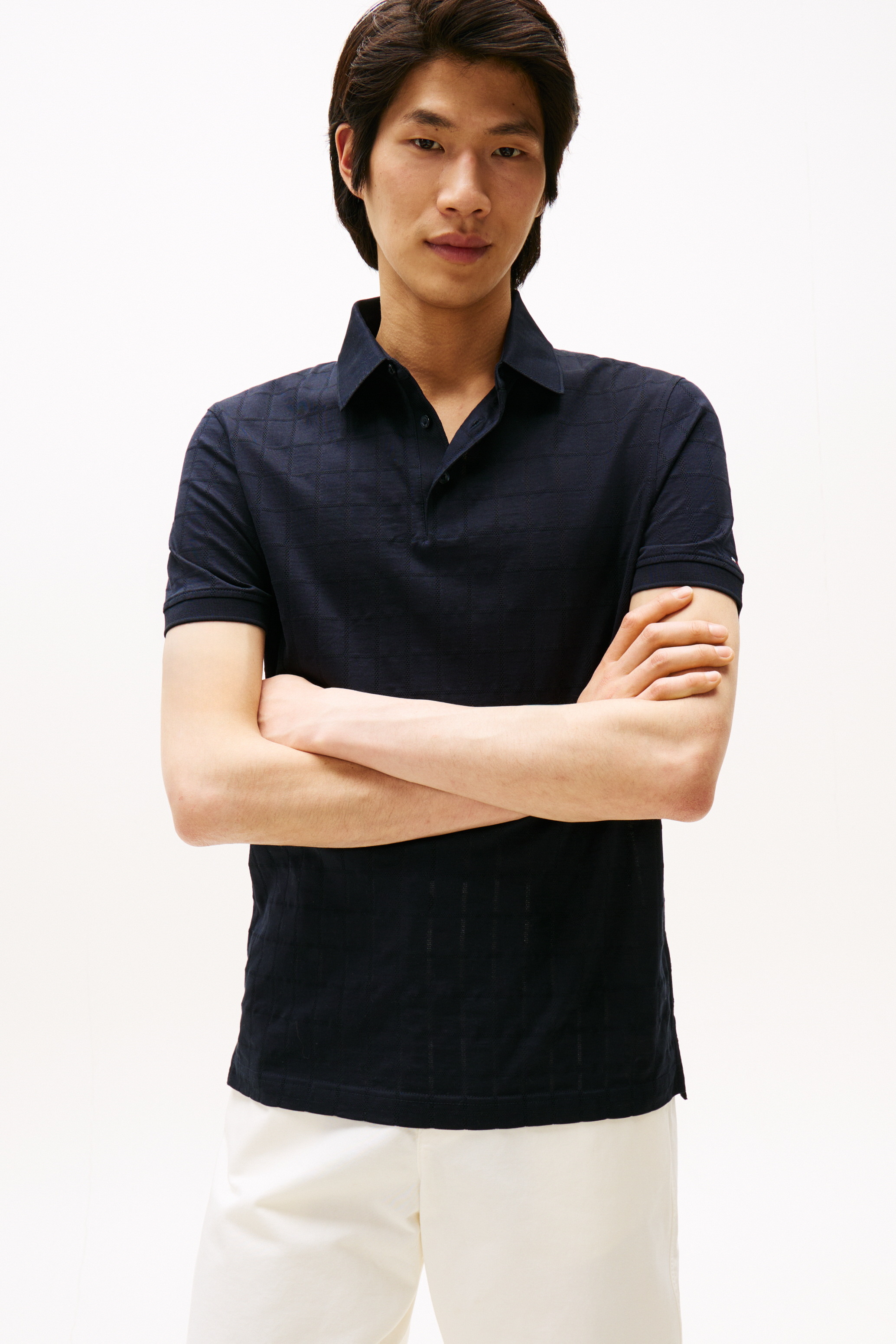 [Hfashionmall] [H패션] 타미남성 윈도우패인 텍스처 폴로셔츠 (54,600원/무료)