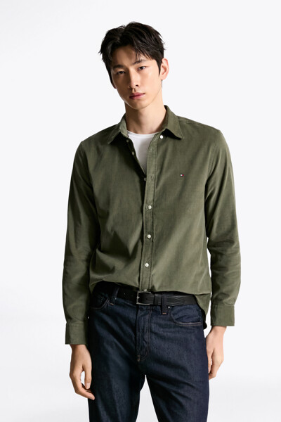 [Asian regular fit] 솔리드 코듀로이 셔츠