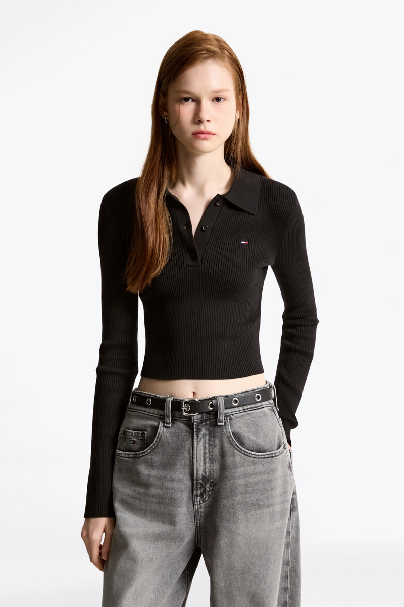 TOMMY JEANS 에센셜 폴로 스웨터