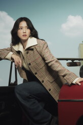 체크 패턴 레이디 재킷