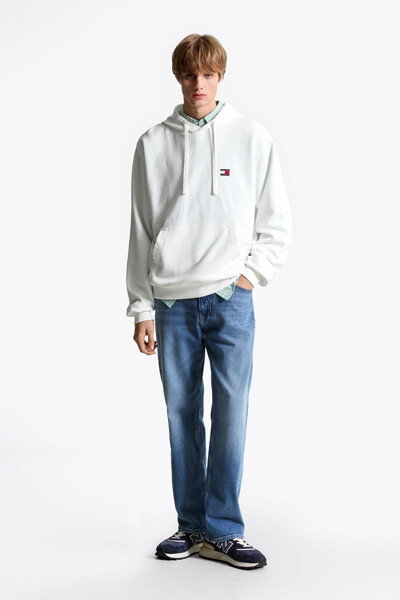 TOMMY JEANS 박시 배지 후디