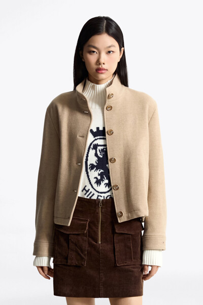 TOMMY HILFIGER WOMEN 울 해링턴 점퍼