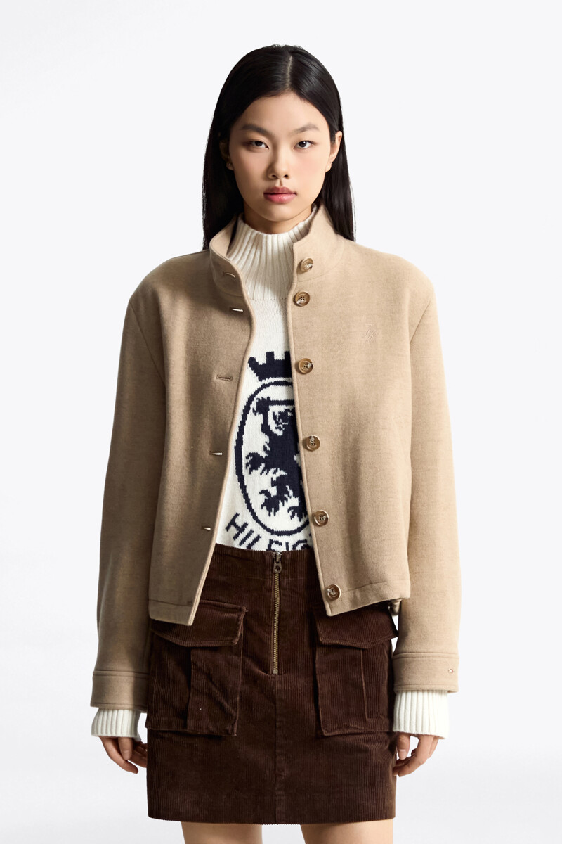 TOMMY HILFIGER WOMEN 울 해링턴 점퍼