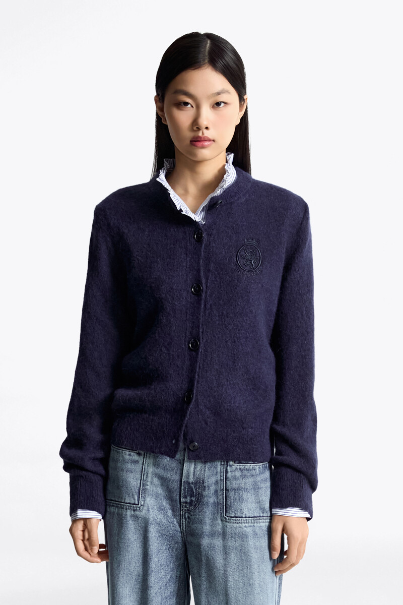 TOMMY HILFIGER WOMEN 알파카 블렌드 크루넥 가디건