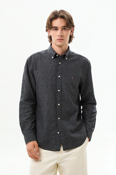TOMMY HILFIGER MEN [Regular fit] 린넨 블렌드 레귤러 버튼 다운 셔츠