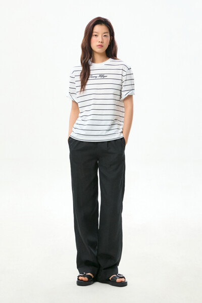 TOMMY HILFIGER WOMEN 루즈 밴딩 팬츠