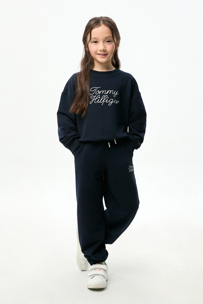 TOMMY HILFIGER KIDS 드로우스트링 밴딩 로고 스웨트팬츠