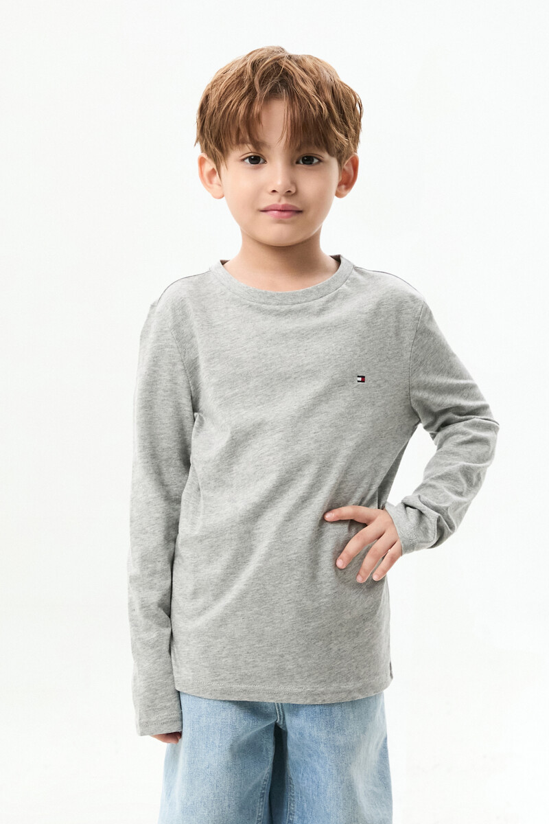 TOMMY HILFIGER KIDS 2PACK 긴팔 티셔츠 (라이트 그레이/화이트)