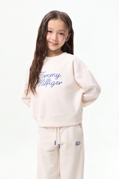 TOMMY HILFIGER KIDS 클래식 로고 크루넥 스웨트셔츠