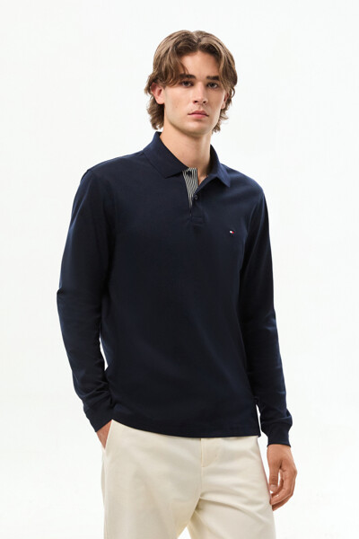 TOMMY HILFIGER MEN 머서라이즈드 자카드 레귤러 핏 폴로 셔츠