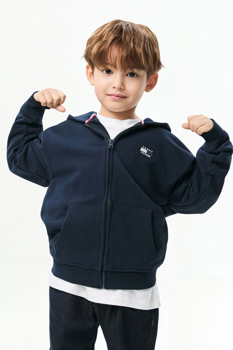 TOMMY HILFIGER KIDS 토널 플래그 후드 집업