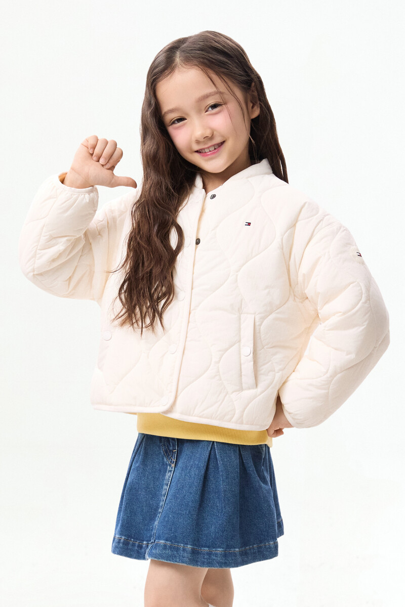 TOMMY HILFIGER KIDS 웨이브 퀼팅 재킷