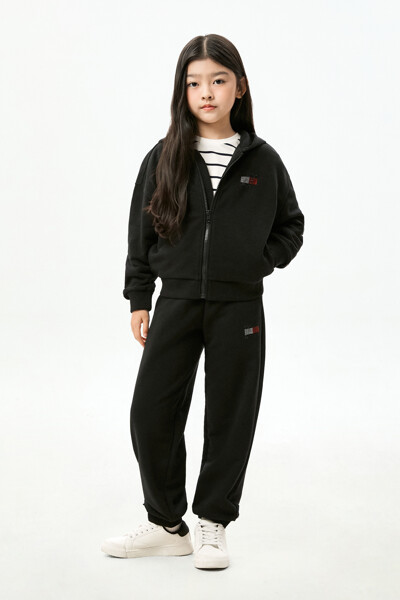 TOMMY HILFIGER KIDS 라인스톤 플래그 스웨트팬츠