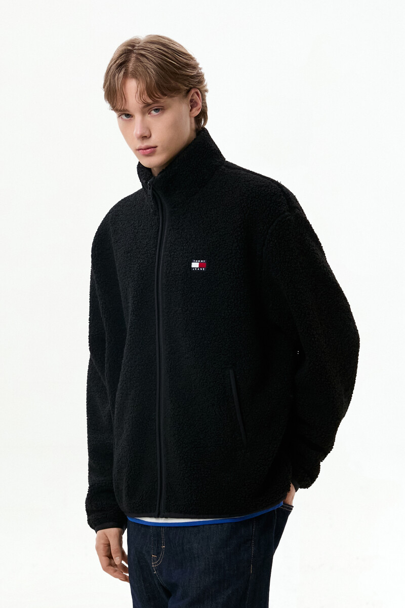TOMMY JEANS 릴렉스 핏 배지 집업 테디 재킷