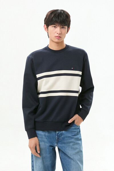 TOMMY HILFIGER MEN 컬러블록 인테크노 스웨트 셔츠