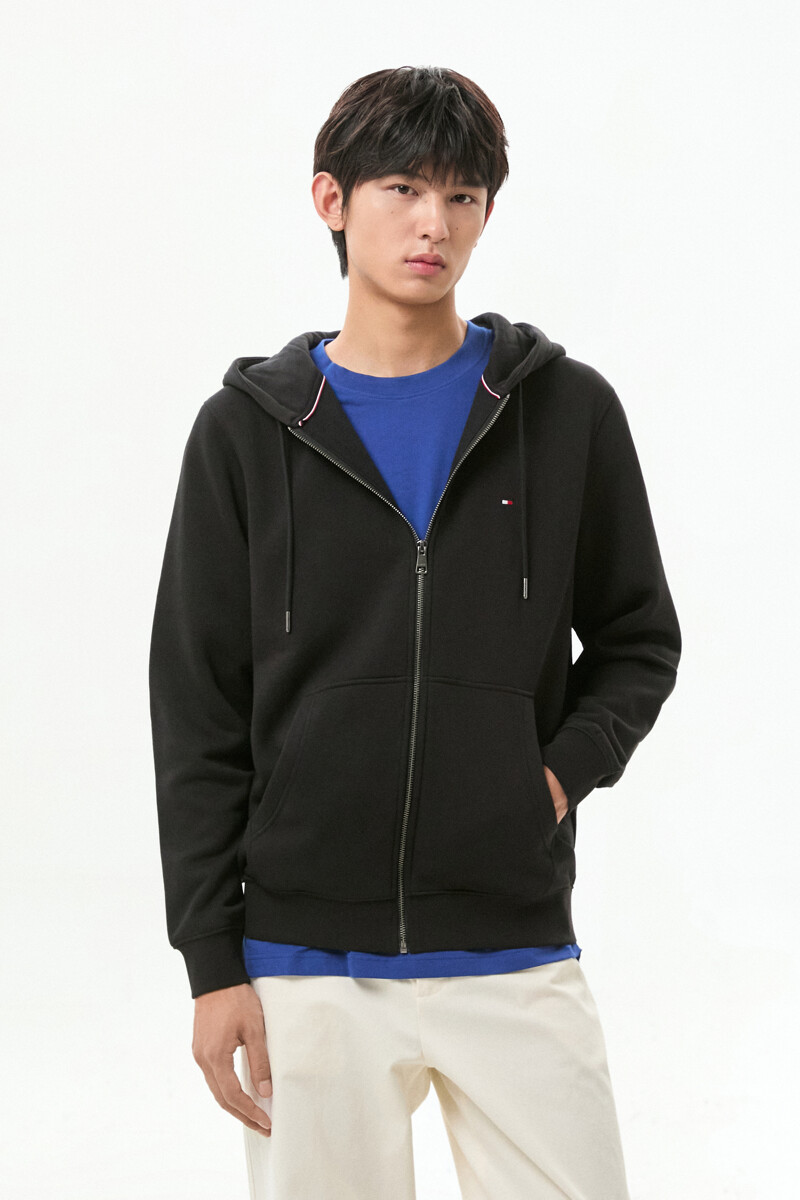 TOMMY HILFIGER MEN 플래그 로고 후디 집업