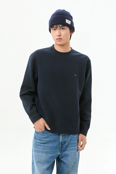 TOMMY HILFIGER MEN [UNISEX] 에센셜 플리스 크루넥 탑