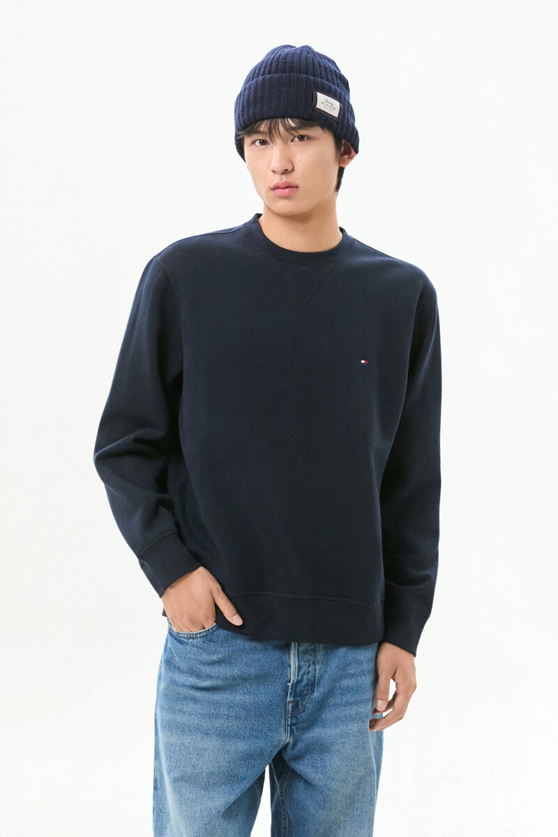 TOMMY HILFIGER MEN [UNISEX] 에센셜 플리스 크루넥 탑