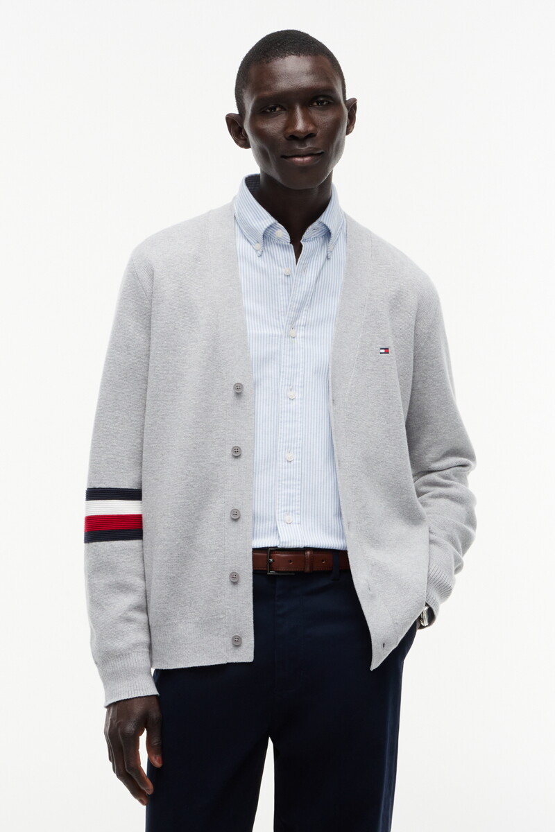 TOMMY HILFIGER MEN RWB 코튼 실크 블렌드 가디건