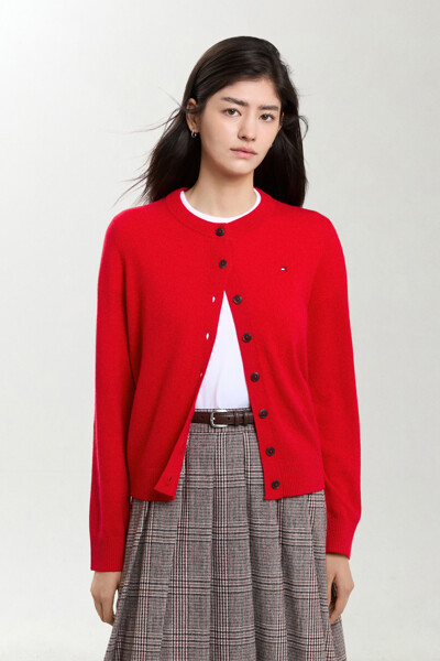 TOMMY HILFIGER WOMEN 캐시미어 블렌드 클래식 가디건