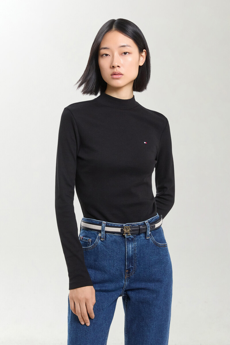 TOMMY HILFIGER WOMEN 슬림 핏 모크넥 롱슬리브