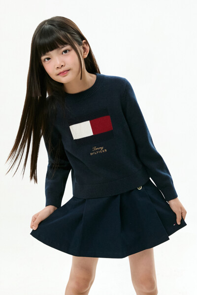 TOMMY HILFIGER KIDS 플래그 인타샤 스웨터