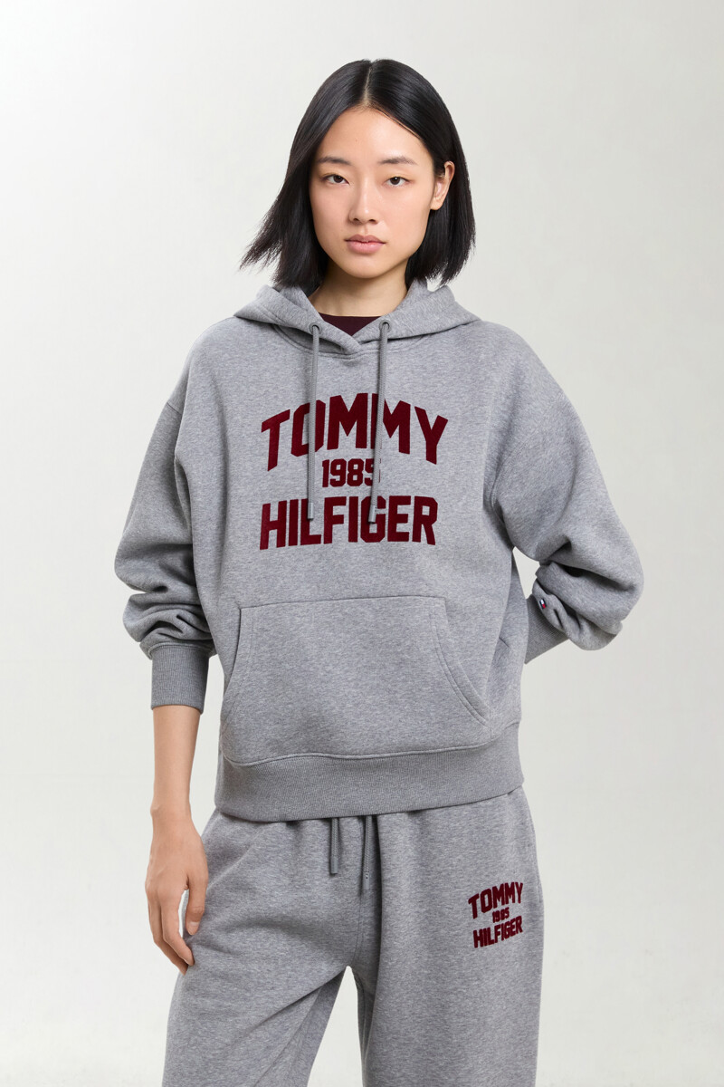 TOMMY HILFIGER WOMEN 바시티 플록 릴렉스 핏 후디