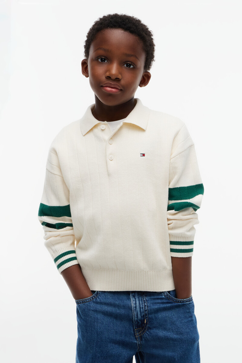 TOMMY HILFIGER KIDS 폴로 칼라 저지 스웨터