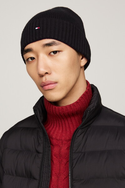 TOMMY HILFIGER MEN 플래그 코튼 블렌드 비니