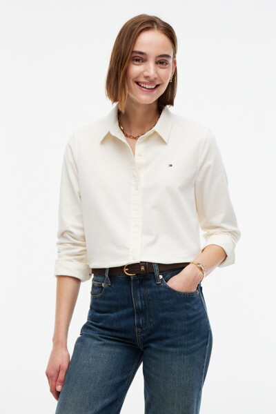 TOMMY HILFIGER WOMEN 세골 코듀로이 릴렉스 핏 셔츠