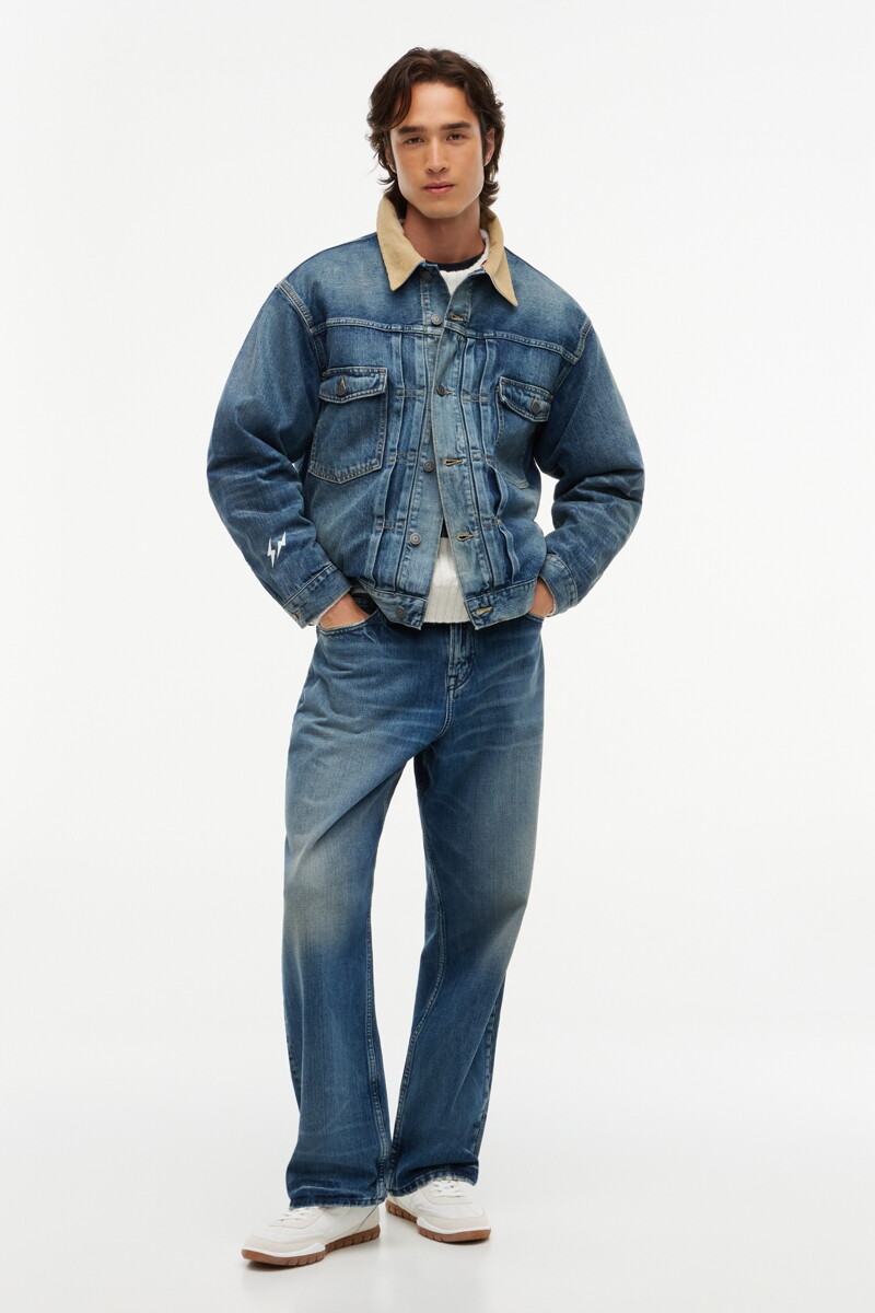 TOMMY HILFIGER MEN [TH X FRAGMENT] [Wide fit] 미드 워시 데님 팬츠