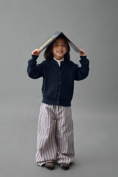 TOMMY HILFIGER KIDS 클래식 케이블 가디건