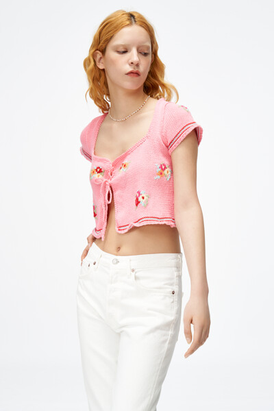 [FOURM THE STORE] 마키나 핑크 니트 탑